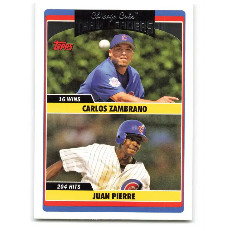 2006 Topps Update #301 Juan Pierre/Carlos Zambrano EX Excellent Chicago Cubs Baseball Card - Baseball Card Single