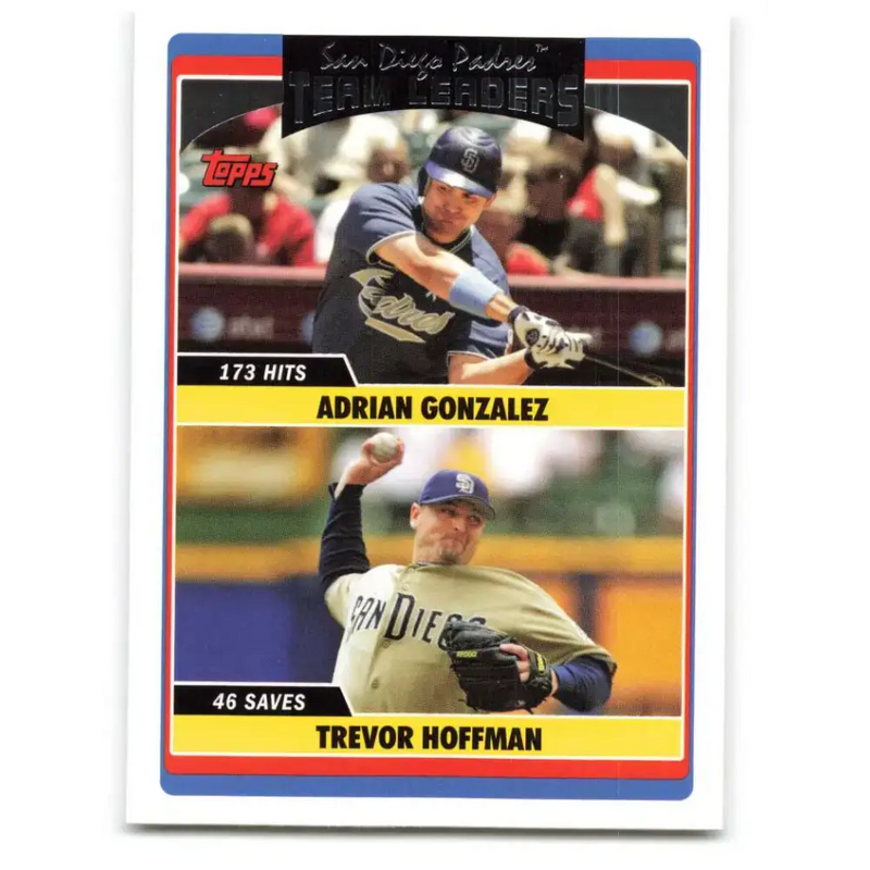 2006 Topps Update #302 Trevor Hoffman/Adrian Gonzalez EX Excellent San Diego Padres Baseball Card - Baseball Card Single