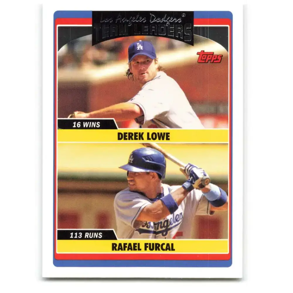 2006 Topps Update #303 Derek Lowe/Rafael Furcal EX Excellent Los Angeles Dodgers Baseball Card - Baseball Card Single