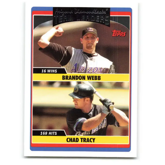 2006 Topps Update #305 Chad Tracy/Brandon Webb EX Excellent Arizona Diamondbacks Baseball Card