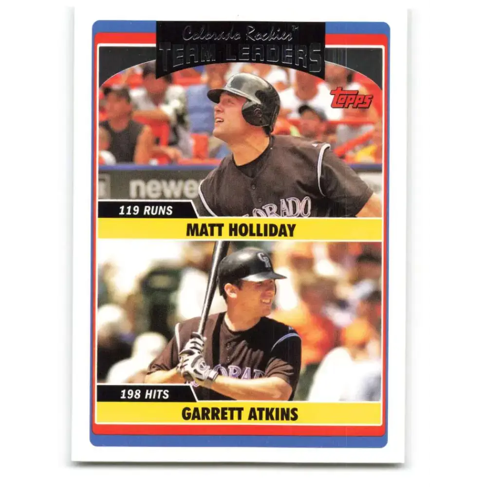 2006 Topps Update #306 Garrett Atkins/Matt Holliday EX Excellent Colorado Rockies Baseball Card - Baseball Card Single