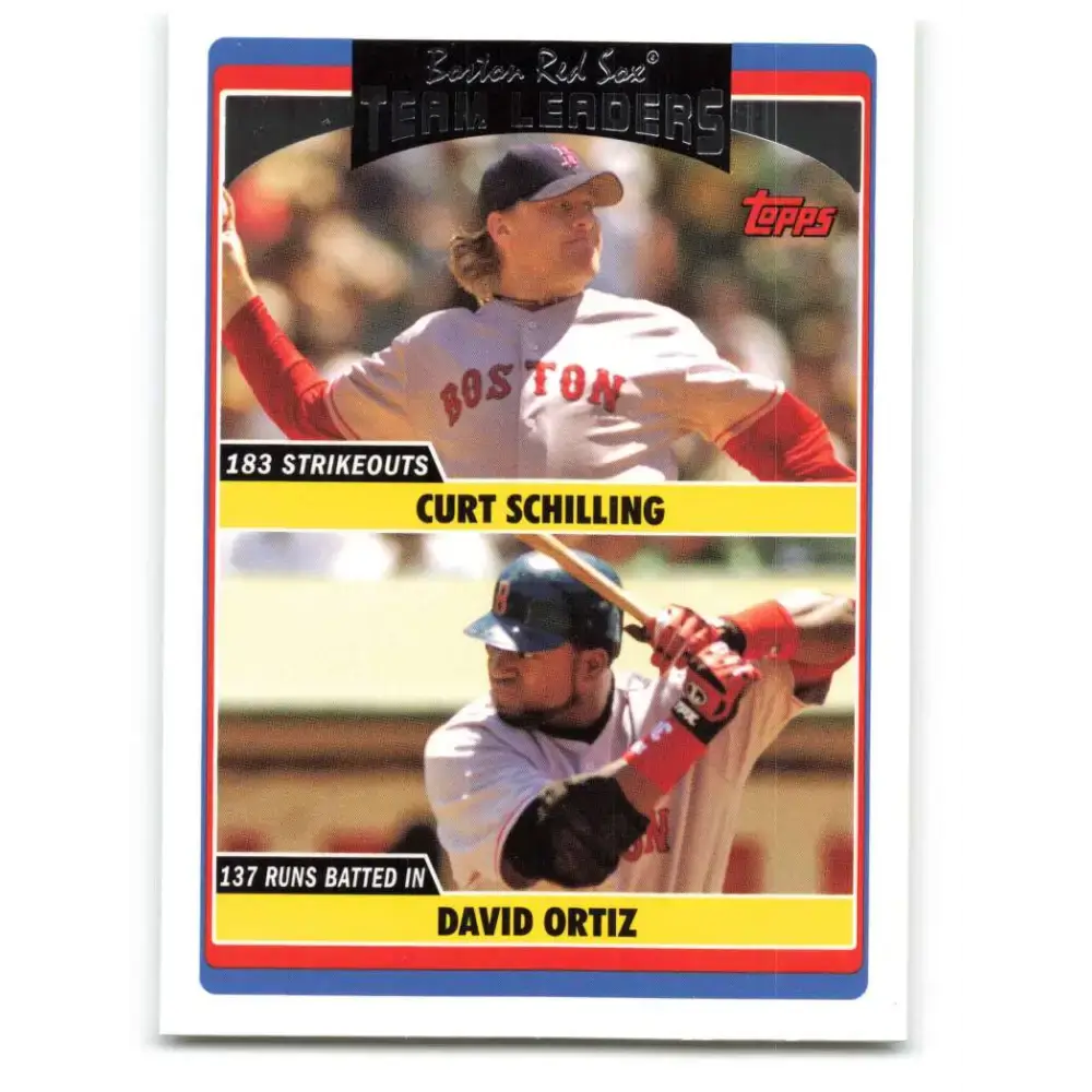 2006 Topps Update #308 Curt Schilling/David Ortiz EX Excellent Boston Red Sox Baseball Card - Baseball Card Single