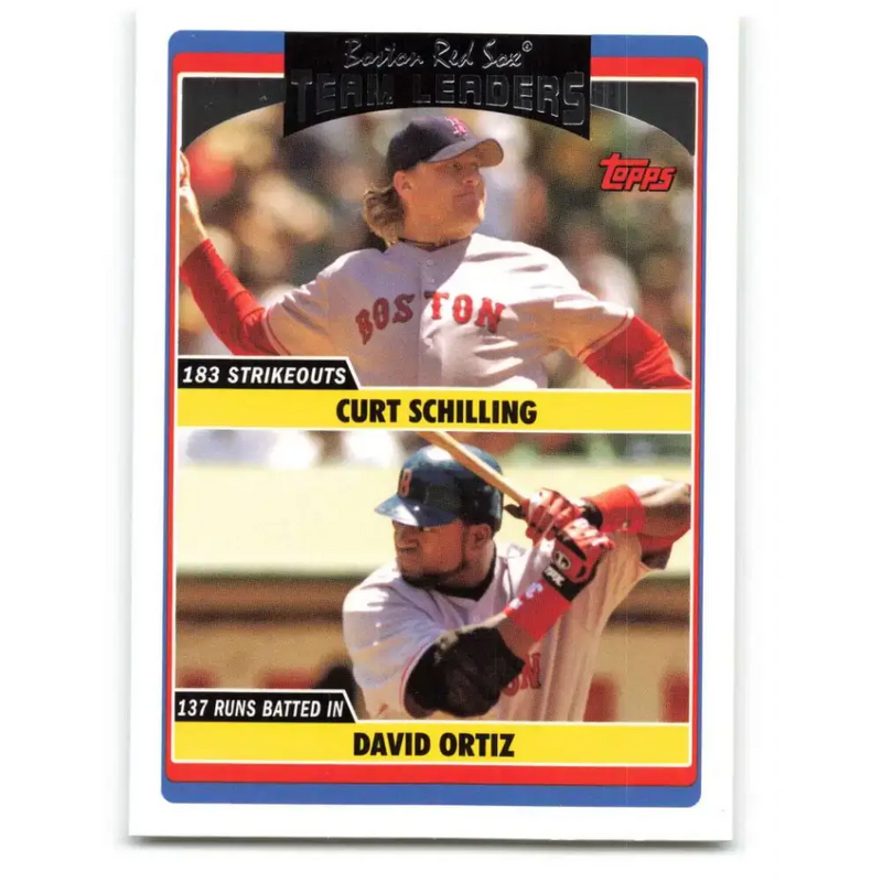 2006 Topps Update #308 Curt Schilling/David Ortiz EX Excellent Boston Red Sox Baseball Card - Baseball Card Single