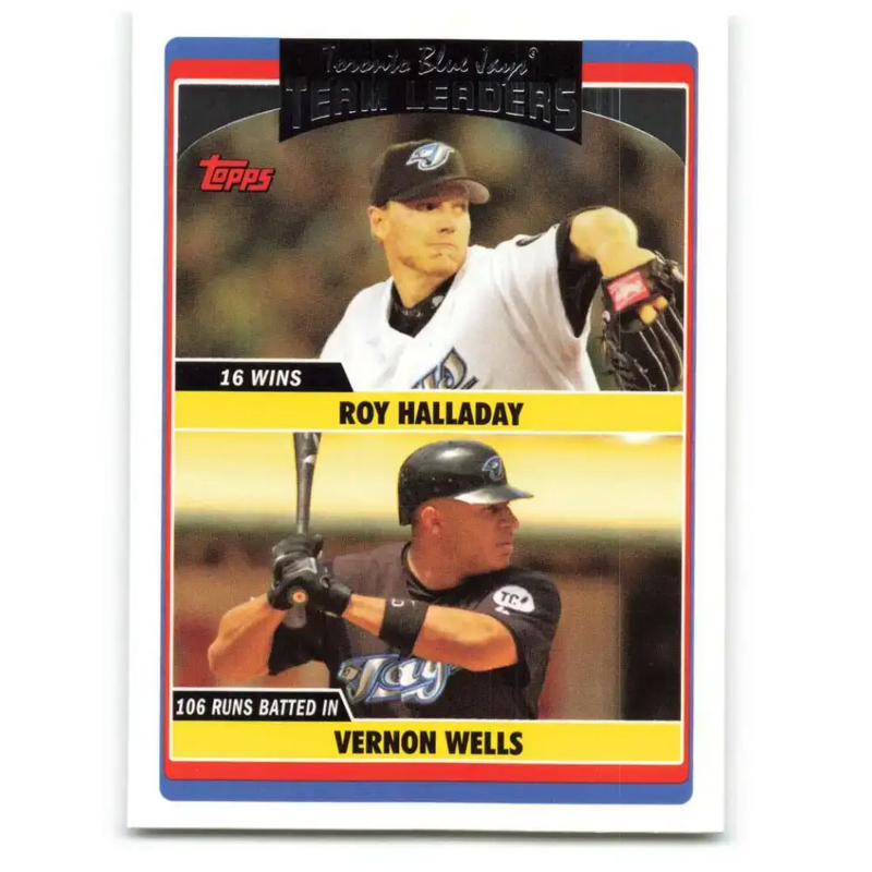 2006 Topps Update #309 Vernon Wells/Roy Halladay EX Excellent Toronto Blue Jays Baseball Card - Baseball Card Single