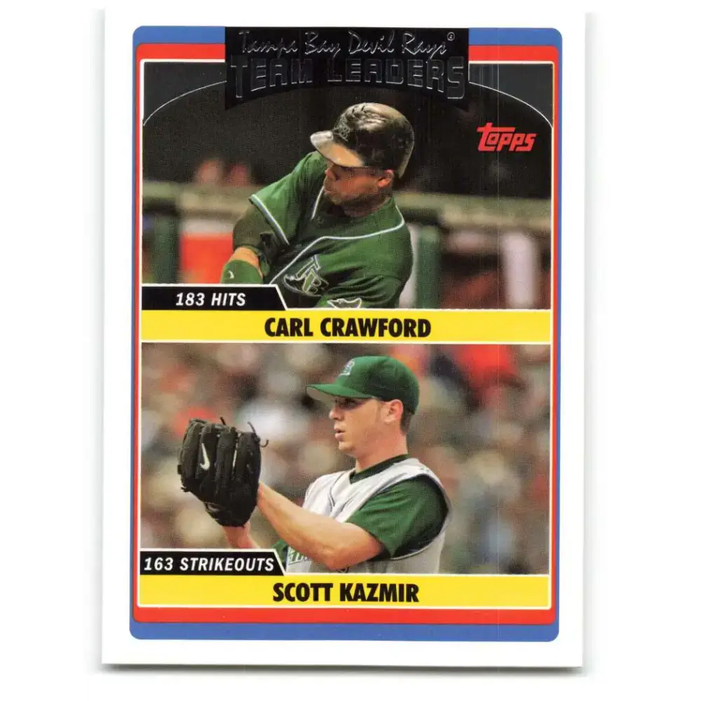 2006 Topps Update #311 Scott Kazmir/Carl Crawford EX Excellent Tampa Bay Devil Rays Baseball Card - Baseball Card Single