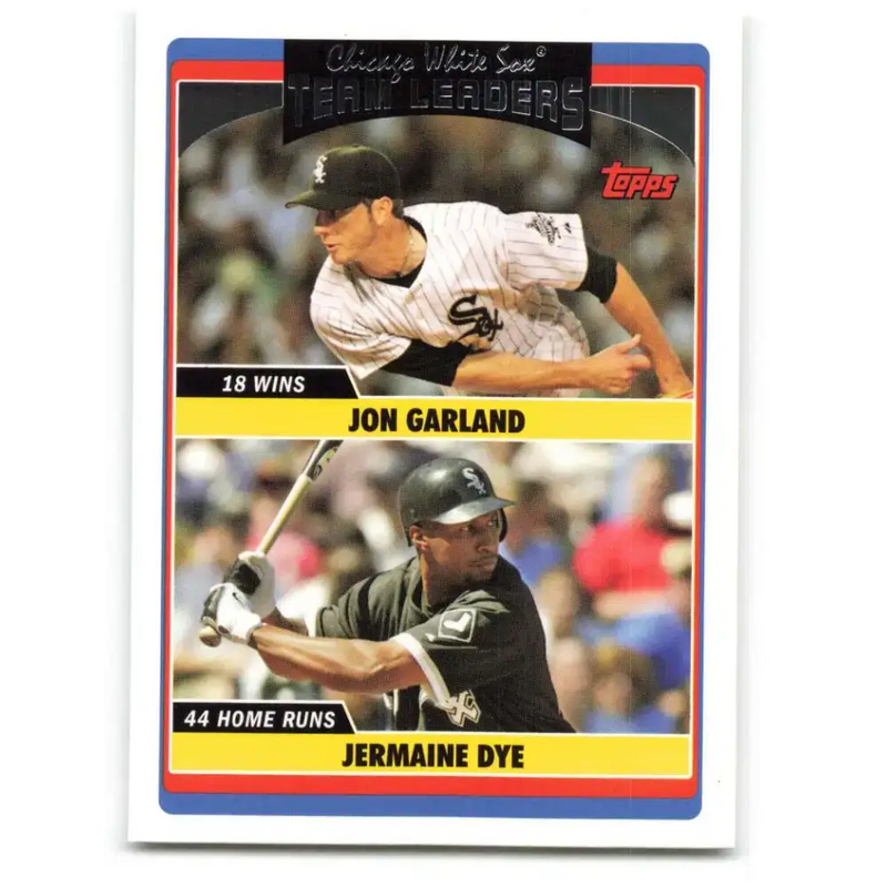 2006 Topps Update #314 Jermaine Dye/Jon Garland EX Excellent Chicago White Sox Baseball Card - Baseball Card Single