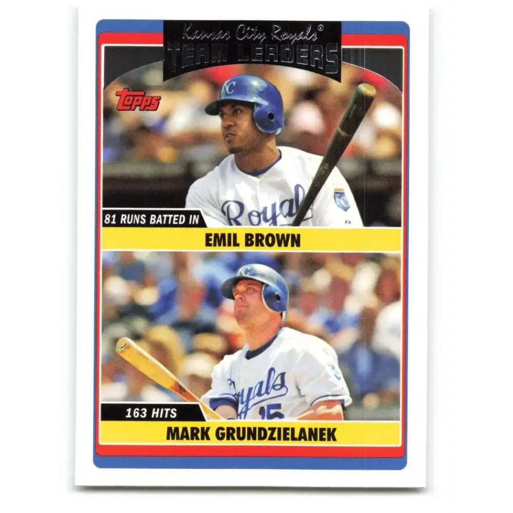 2006 Topps Update #316 Mark Grudzielanek/Emil Brown EX Excellent Kansas City Royals Baseball Card - Baseball Card Single