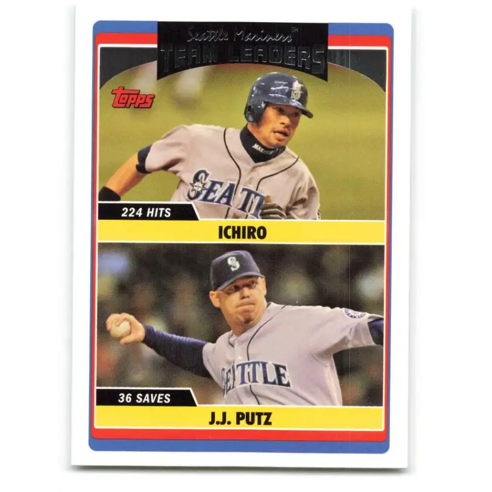 2006 Topps Update #320 J.J. Putz/Ichiro Suzuki EX Excellent Seattle Mariners Baseball Card - Baseball Card Single