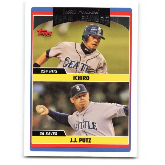 2006 Topps Update #320 J.J. Putz/Ichiro Suzuki EX Excellent Seattle Mariners Baseball Card