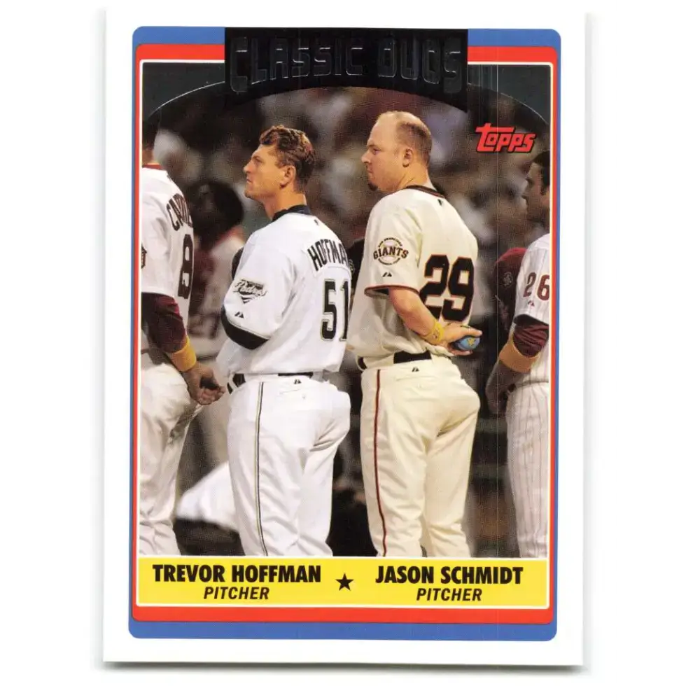 2006 Topps Update #323 Jason Schmidt/Trevor Hoffman EX Excellent San Diego Padres Baseball Card - Baseball Card Single