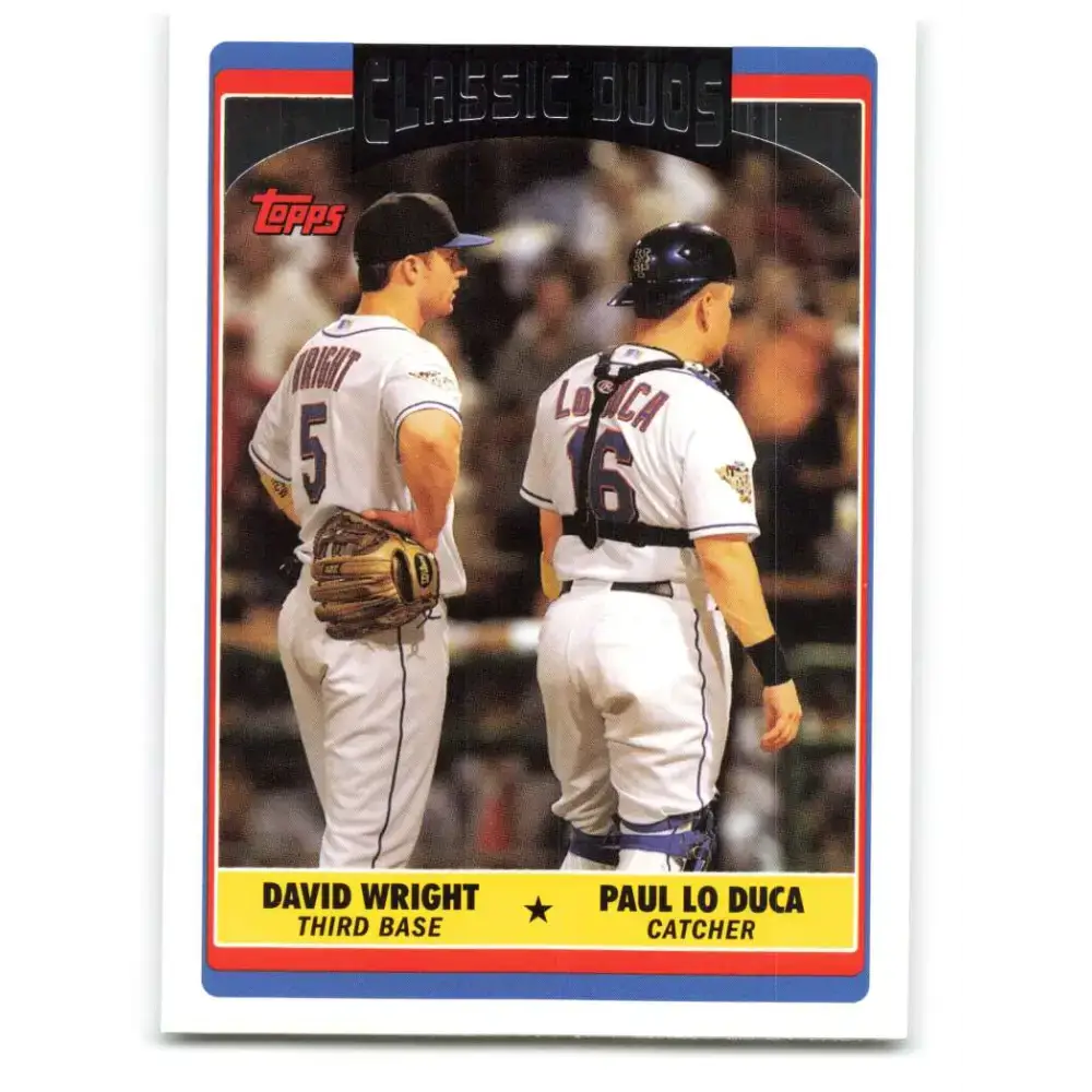 2006 Topps Update #324 David Wright/Paul LoDuca EX Excellent New York Mets Baseball Card - Baseball Card Single