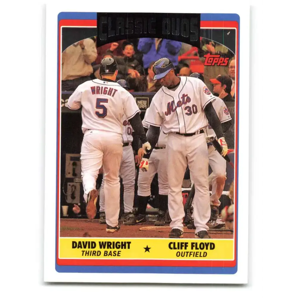 2006 Topps Update #327 Cliff Floyd/David Wright EX Excellent New York Mets Baseball Card - Baseball Card Single
