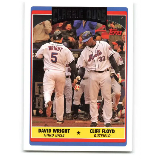 2006 Topps Update #327 Cliff Floyd/David Wright EX Excellent New York Mets Baseball Card - Baseball Card Single