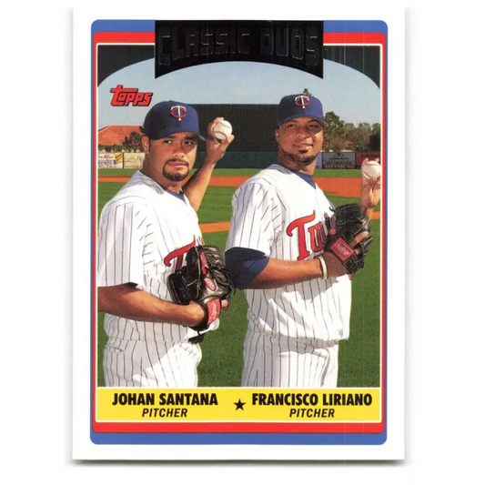 2006 Topps Update #328 Johan Santana/Francisco Liriano EX Excellent Minnesota Twins Baseball Card