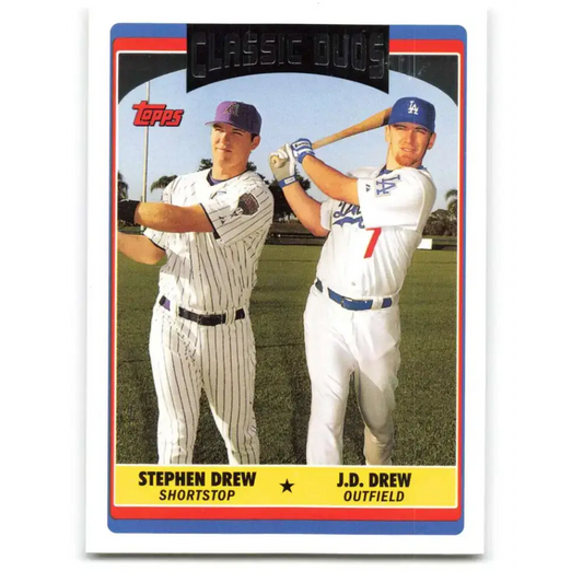 2006 Topps Update #329 Stephen Drew/J.D. Drew EX Excellent Los Angeles Dodgers Baseball Card