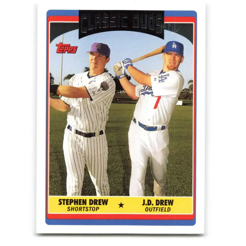 2006 Topps Update #329 Stephen Drew/J.D. Drew EX Excellent Los Angeles Dodgers Baseball Card - Baseball Card Single