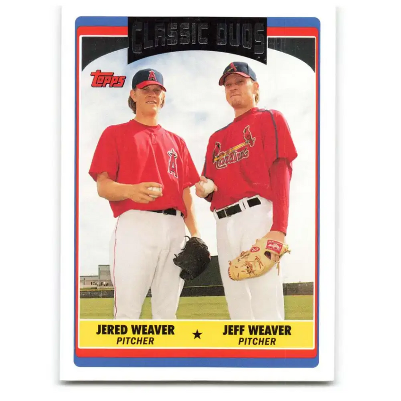 2006 Topps Update #330 Jeff Weaver/Jered Weaver EX Excellent St. Louis Cardinals Baseball Card - Baseball Card Single