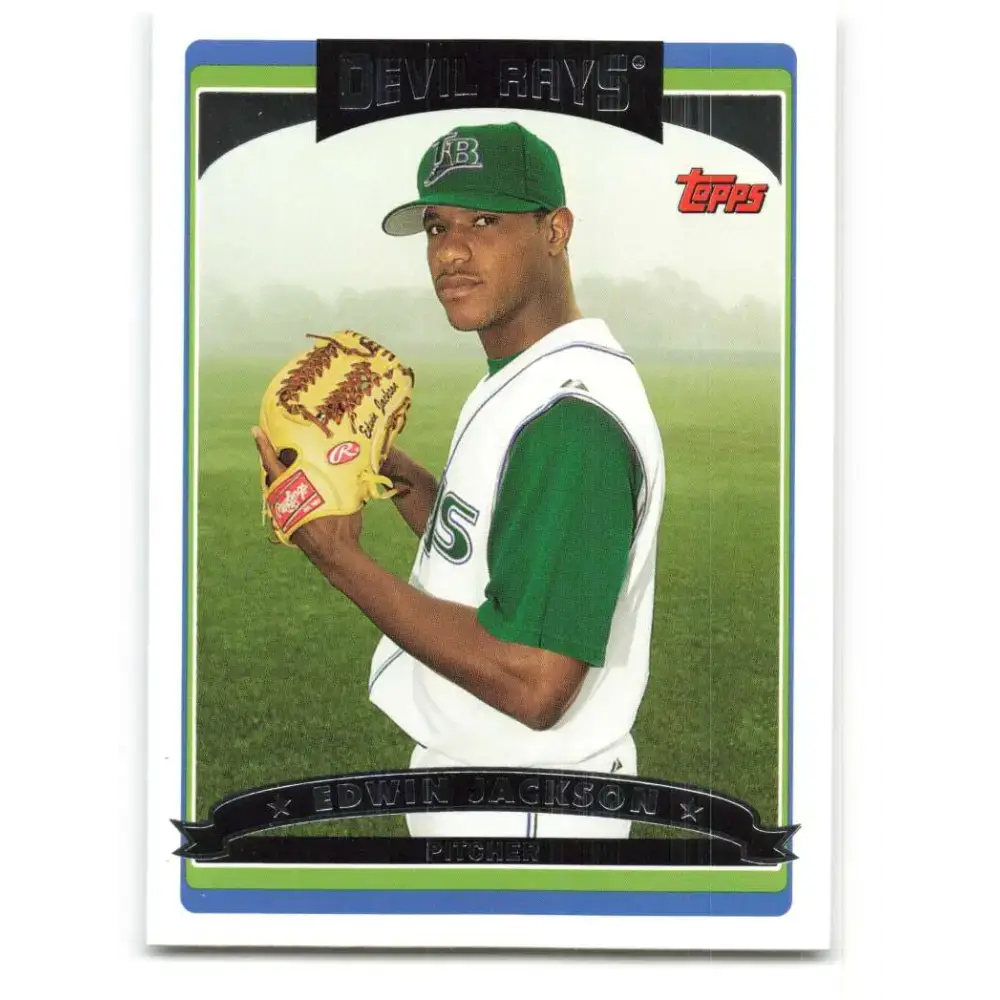 2006 Topps Update #35 Edwin Jackson EX Excellent Tampa Bay Devil Rays Baseball Card - Baseball Card Single
