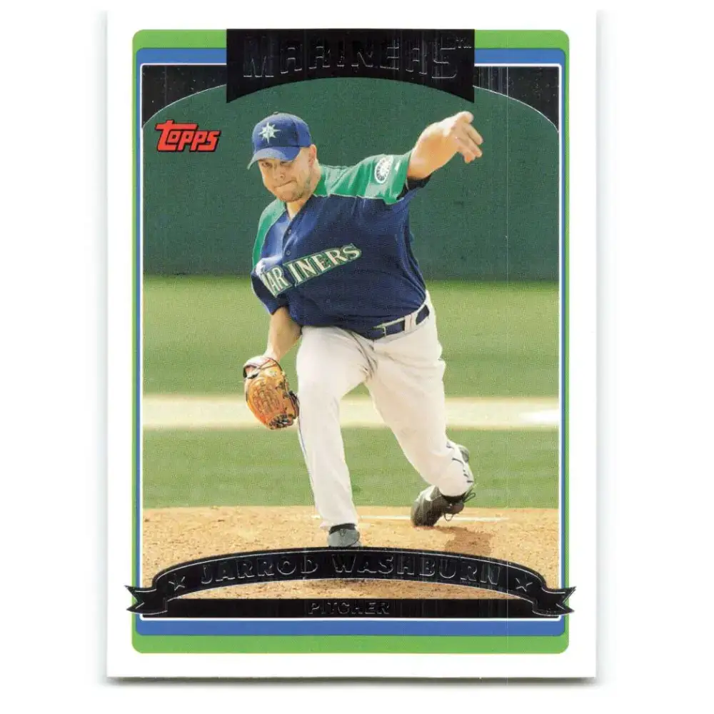 2006 Topps Update #4 Jarrod Washburn EX Excellent Seattle Mariners Baseball Card - Baseball Card Single