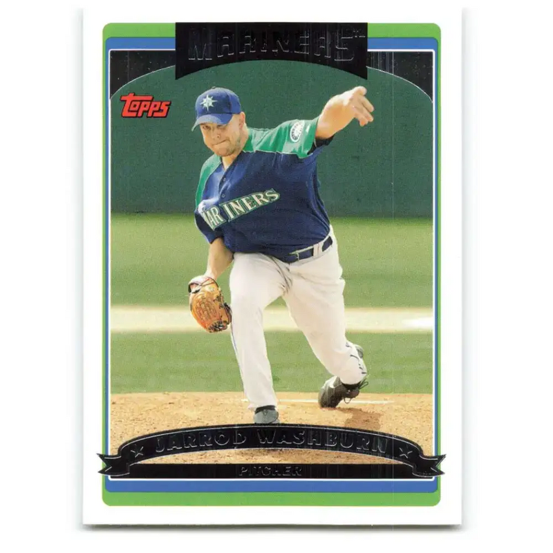2006 Topps Update #4 Jarrod Washburn EX Excellent Seattle Mariners Baseball Card - Baseball Card Single