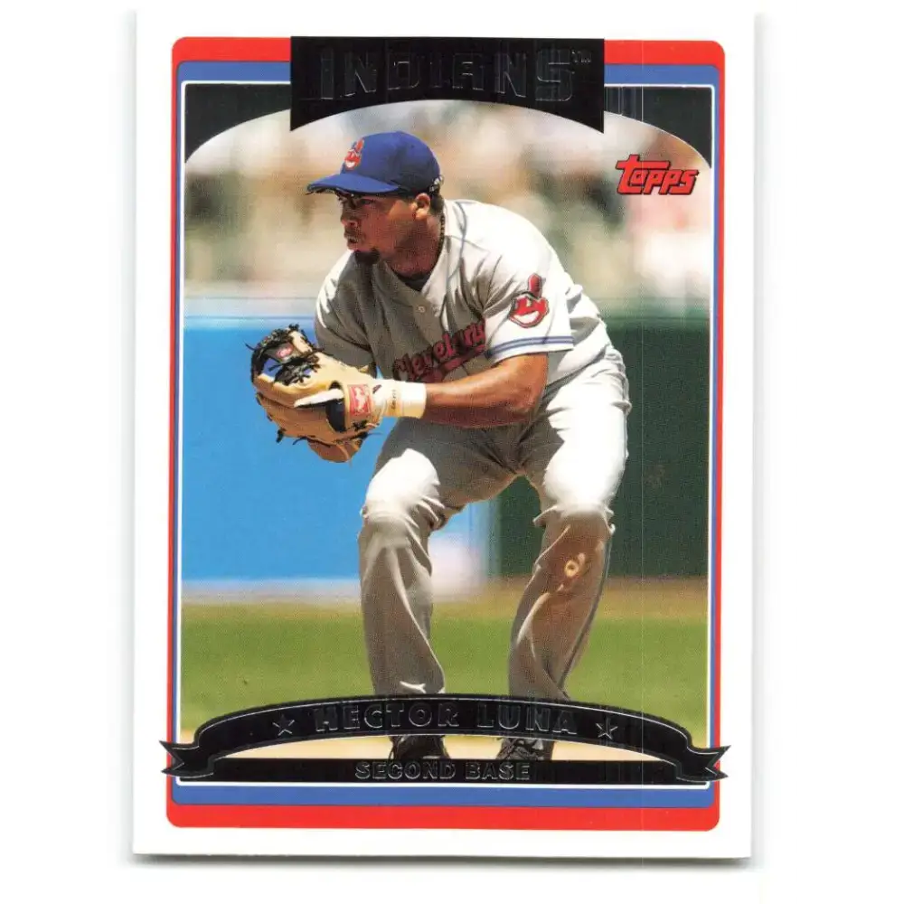 2006 Topps Update #83 Hector Luna EX Excellent Cleveland Indians Baseball Card - Baseball Card Single
