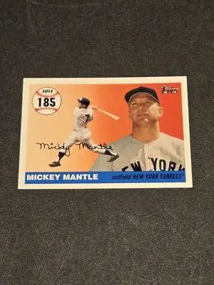 2006 Topps Updates & Highlights #MHR185 Mickey Mantle Home Run History - Baseball Card Single