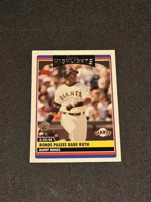 2006 Topps Updates & Highlights #UH176 Barry Bonds - Baseball Card Single