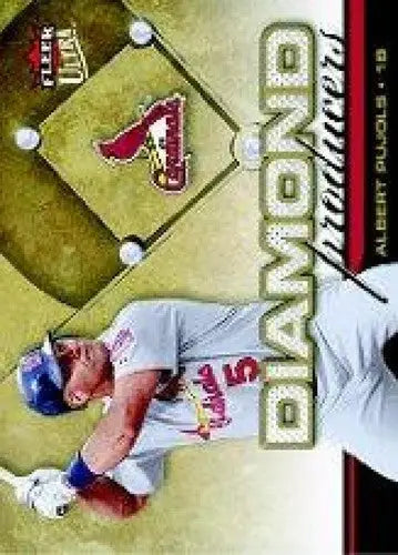 Original gloss baseball trading card featuring Albert Pujols from Ultra Diamond Producers DP10