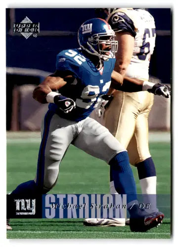 Original gloss 2006 Upper Deck Michael Strahan football card NY Giants ID77822