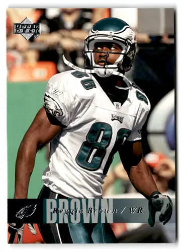 Original gloss 2006 Upper Deck Reggie Brown football card in excellent NM-MT condition