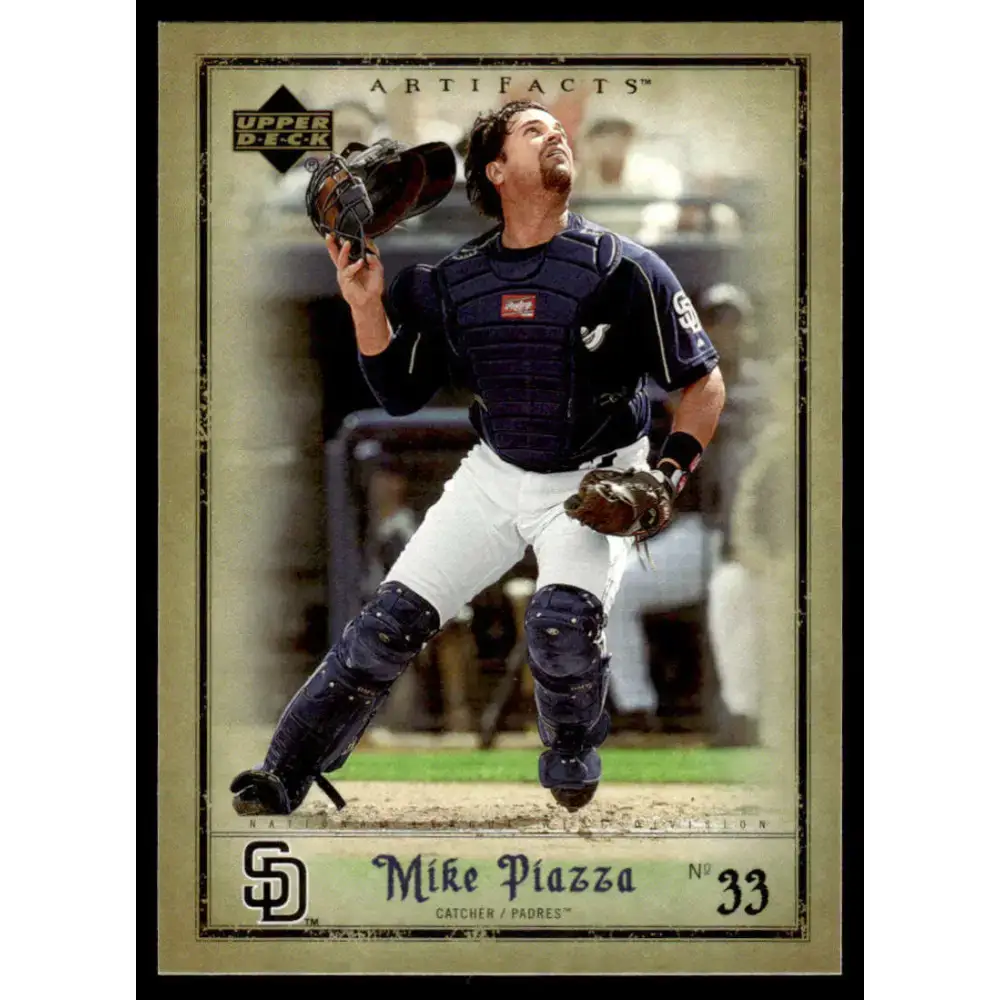 2006 Upper Deck Artifacts #57 Mike Piazza EX/NM San Diego Padres Baseball Card - Baseball Card Single