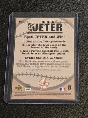 2006 Upper Deck Derek Jeter Play Ball with Jeter (Jeter Spell and Win) - Baseball Card Single