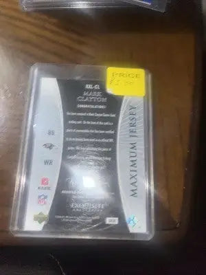 Mark Clayton football card from 2006 Upper Deck Exquisite Collection featuring jersey piece