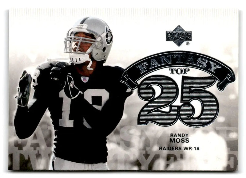 2006 Upper Deck #F25-RM Randy Moss Fantasy Top 25 - Football Card Single