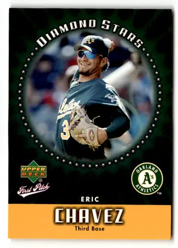 2006 Upper Deck First Pitch Diamond Stars #DS24 Eric Chavez NM Near Min ID:64305 - Baseball Card Single
