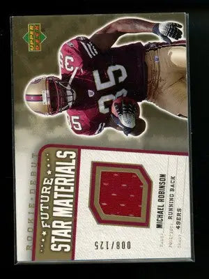 2006 Upper Deck Future Star Rookie Debut Michael Robinson #FSM-MR 8/125 Patch - Football Card Single
