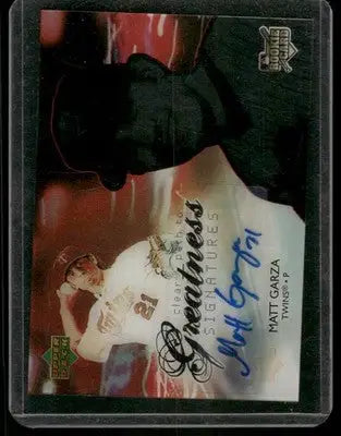 2006 Upper Deck Greatness Signatures Matt Garza #G-MG Autograph Baseball - Baseball Card Single