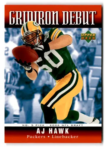 2006 Upper Deck Gridiron Debut #1GD-AH A.J. Hawk NM-MT ID:73657 - Football Card Single