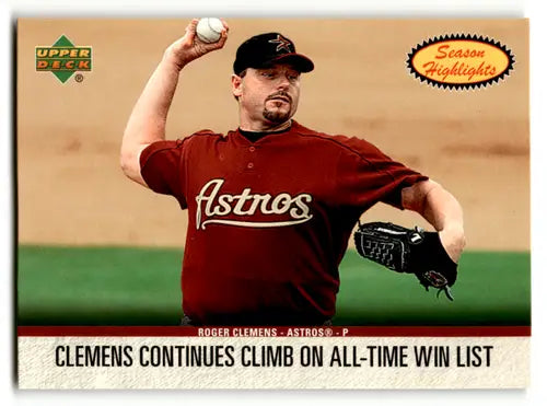 2006 Upper Deck Season Highlights #SH10 Roger Clemens NM-MT Astros ID:60802 - Baseball Card Single