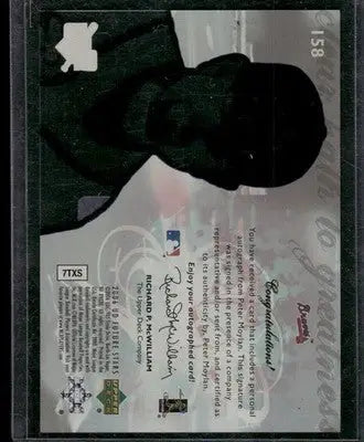 2006 Upper Deck SP Rookie Edition Greatness Signatures Peter Moylan #158 Auto - Baseball Card Single