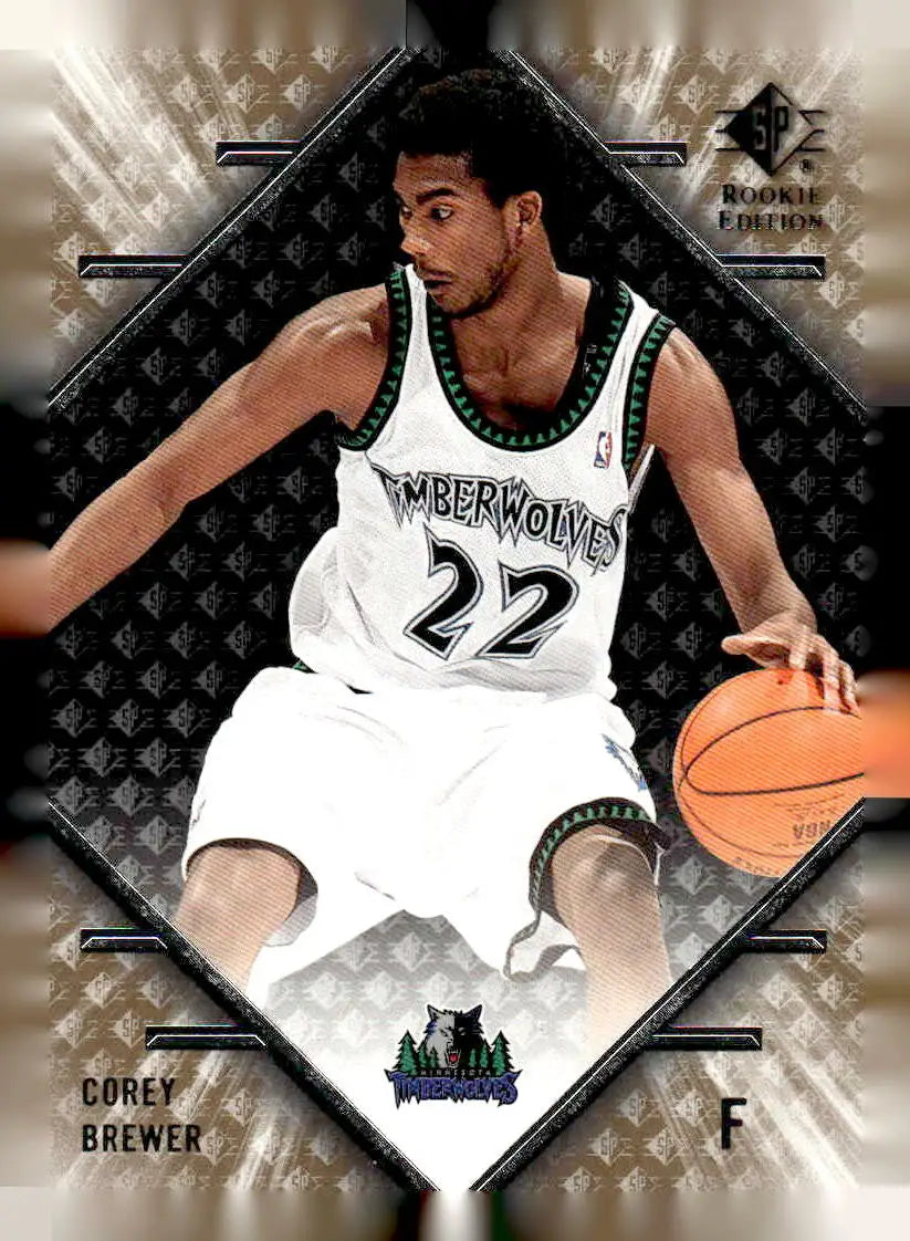 2007-08 SP Rookie Edition #65 Corey Brewer - Basketball Card Single