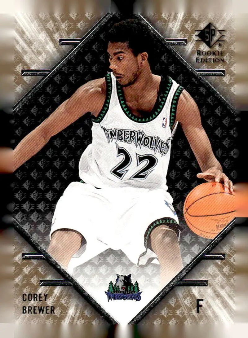 2007-08 SP Rookie Edition #65 Corey Brewer - Basketball Card Single