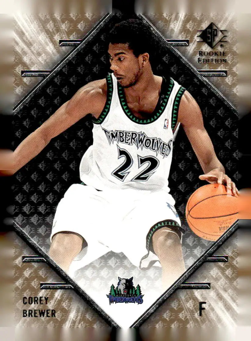 2007-08 SP Rookie Edition #65 Corey Brewer - Basketball Card Single