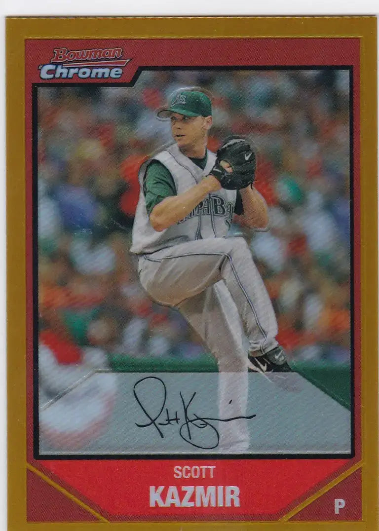2007 Bowman Chrome Gold Refractor #78 Scott Kazmir /50 Tampa Bay Rays