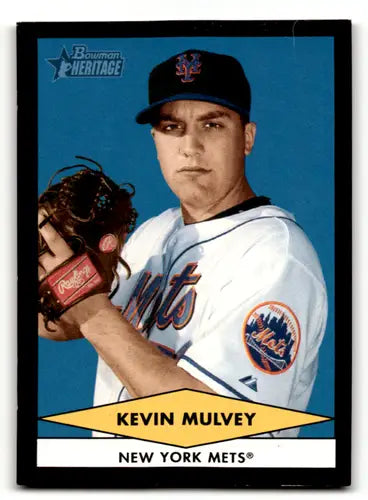 Kevin Mulvey Bowman Heritage Prospects Black baseball card front view