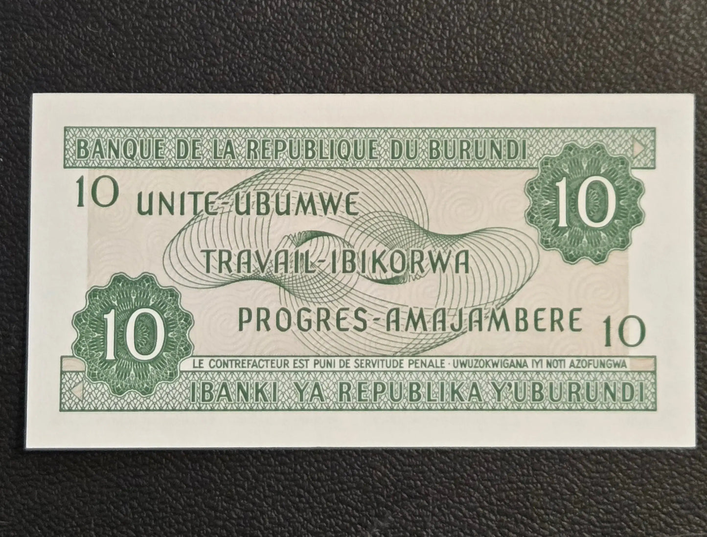 2007 Burundi 10 Francs Banknote UNC Uncirculated - P-38d African Currency - Coins & Currency