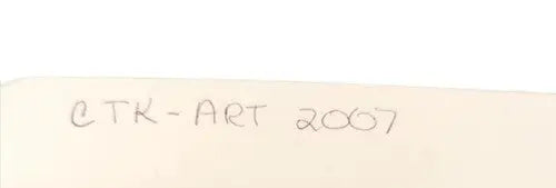 Handwritten copyright notice on classroom art by Amelia Ruscoe from 2007 with quick delivery times