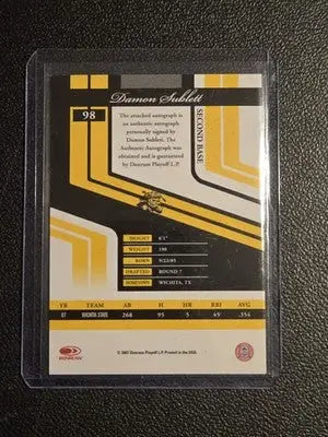 2007 Donruss Elite Extra Damon Sublett Signature Turn of the Century #/220 - Baseball Card Single