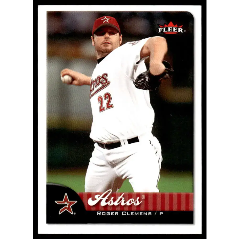 2007 Fleer #193 Roger Clemens EX/NM Houston Astros Baseball Card - Baseball Card Single