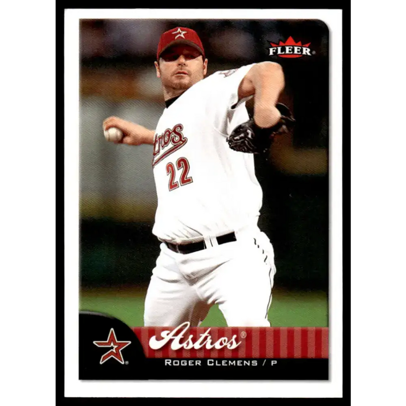 2007 Fleer #193 Roger Clemens EX/NM Houston Astros Baseball Card - Baseball Card Single